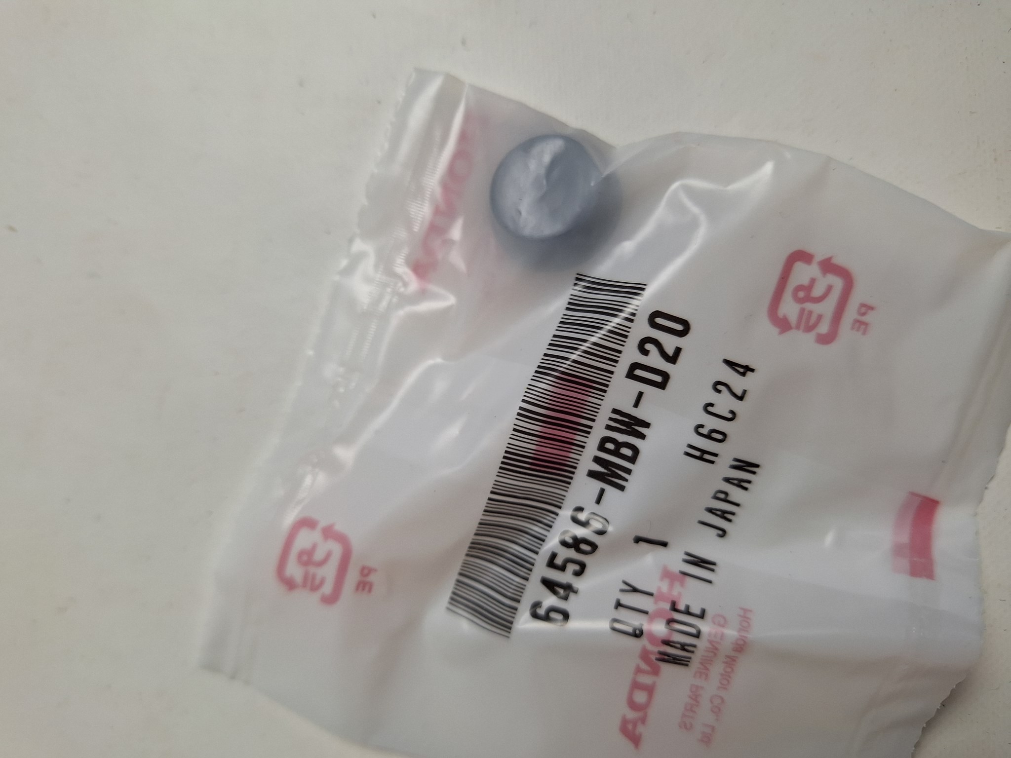 Bild von GUMMI, LUFTKANAL,  64586-MBW-D20  CBR600 FX